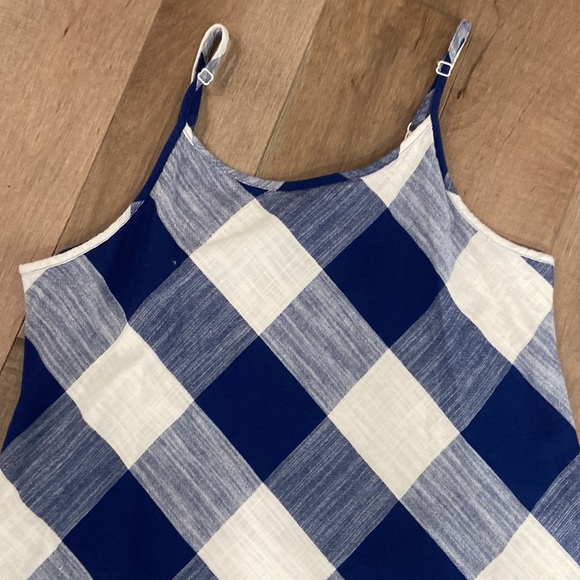 NWOT  natural reflections plaid fringe button dress, size L, 100% cotton - Picture 3 of 7